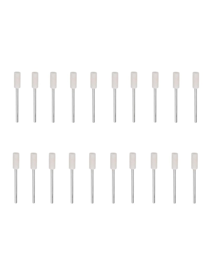 luvilly 20Pcs Wool Felt Polishing Bits，5mm Head Cylinder Polishing Bits for Dremel Rotary Tools - Image 1